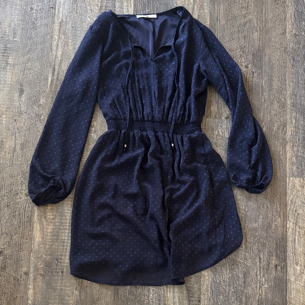 Navy Long Sleeve Dress